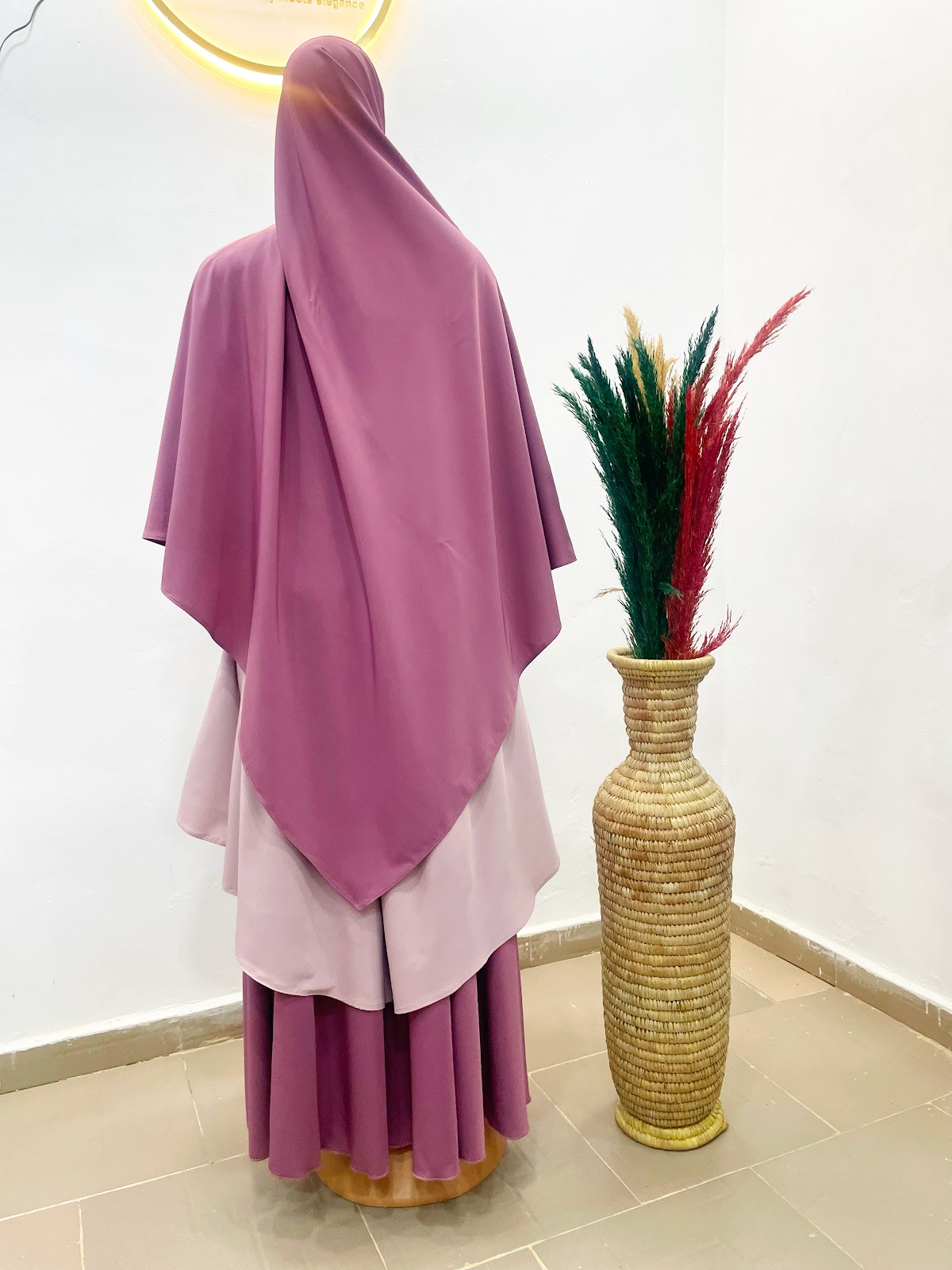 Modeste Layali split set peplum tunic and maxi skirt
