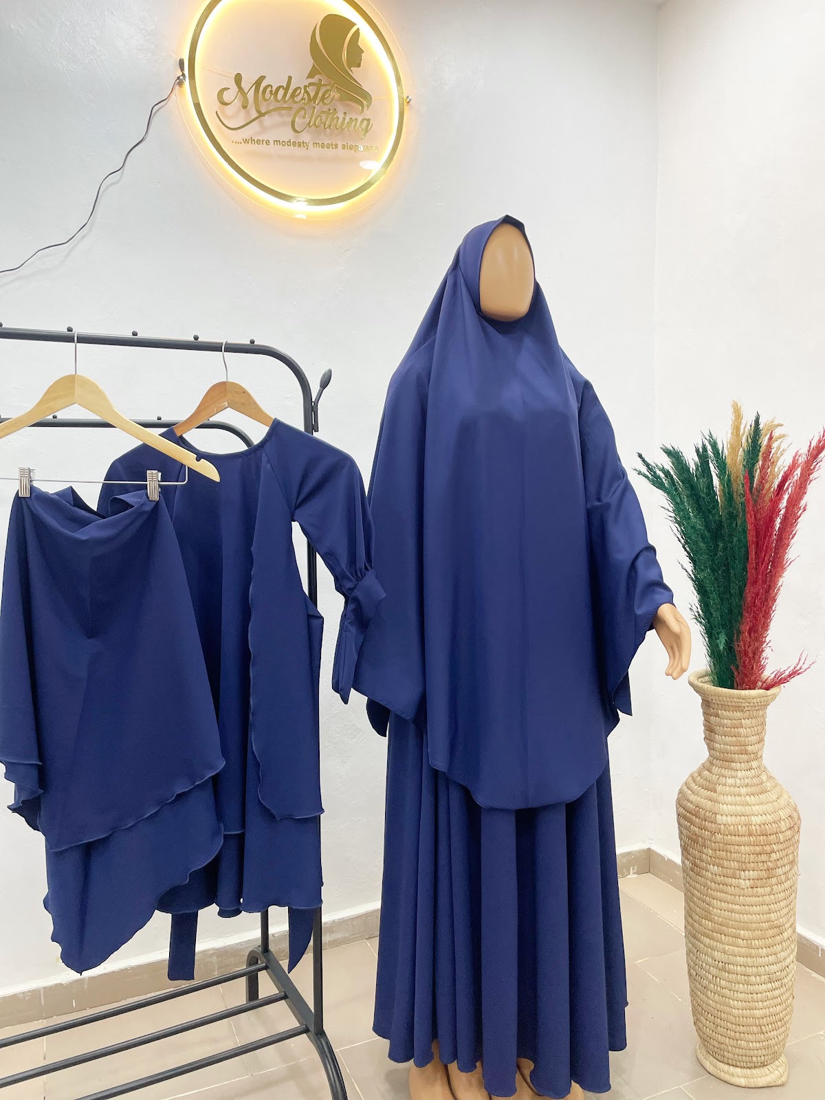 Modeste Safiya layered tiered tunic and skirt set
