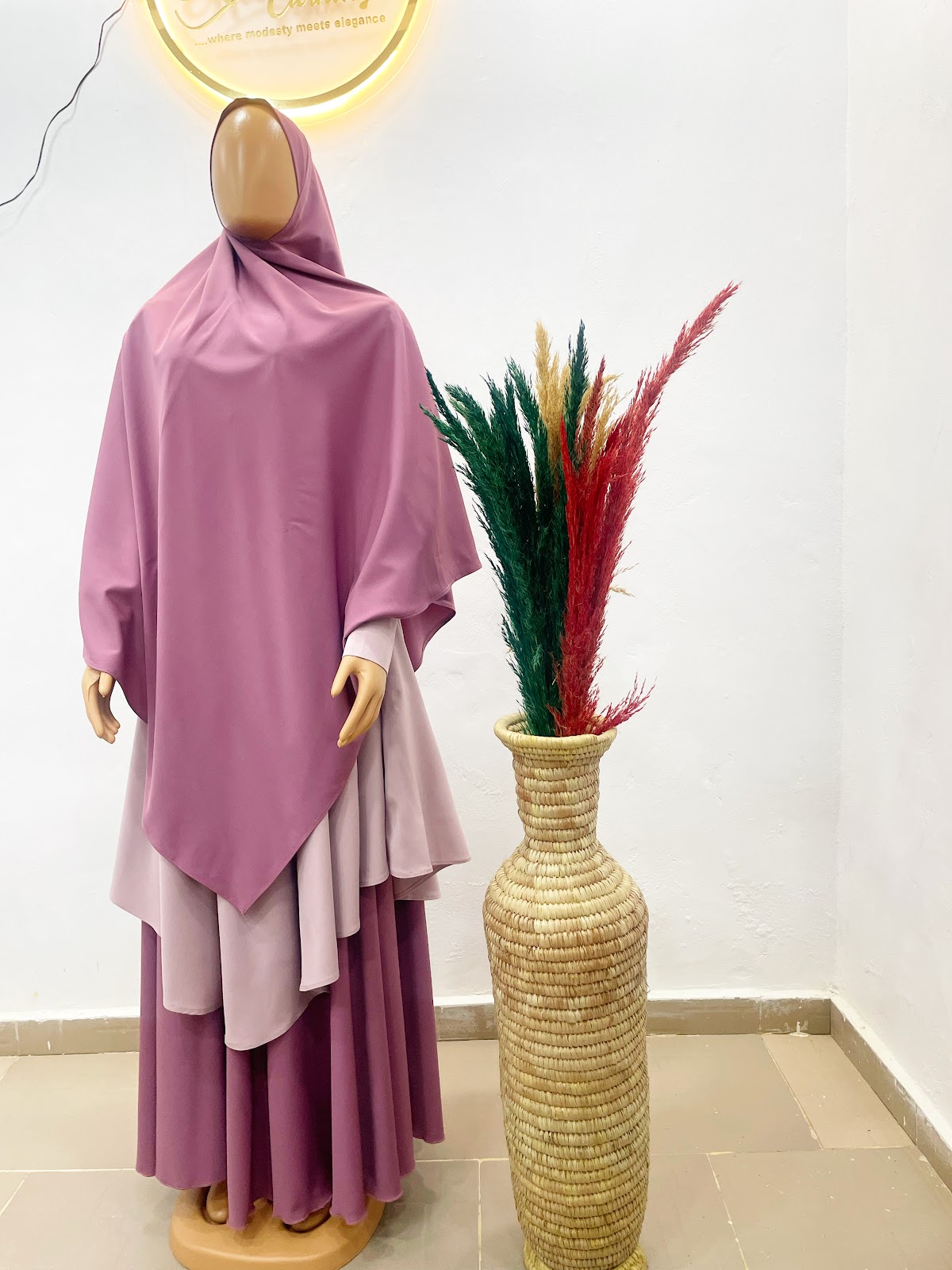 Modeste Safiya dusty rose tiered layered set