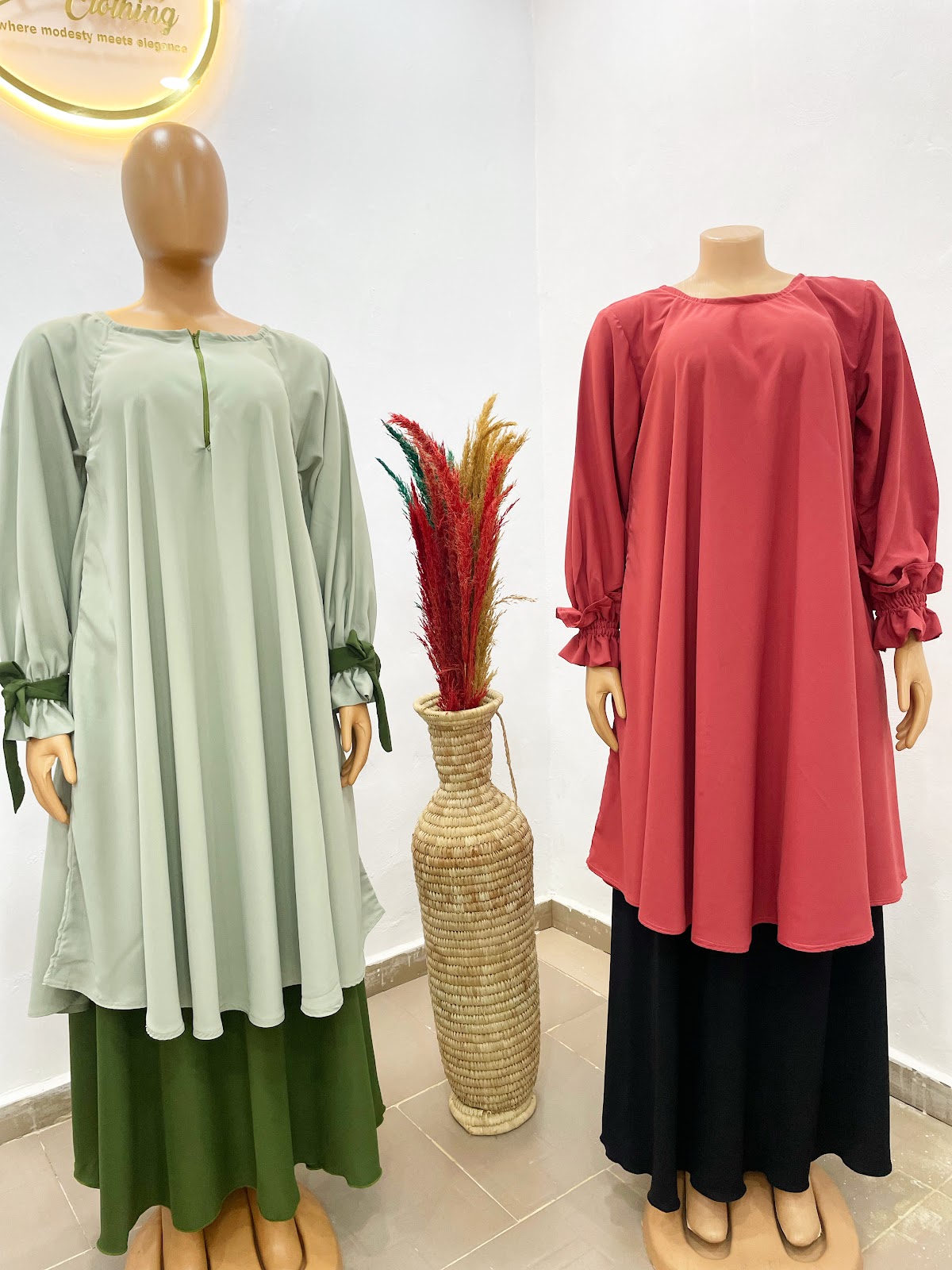 Modeste two-piece tunic and skirt co-ords