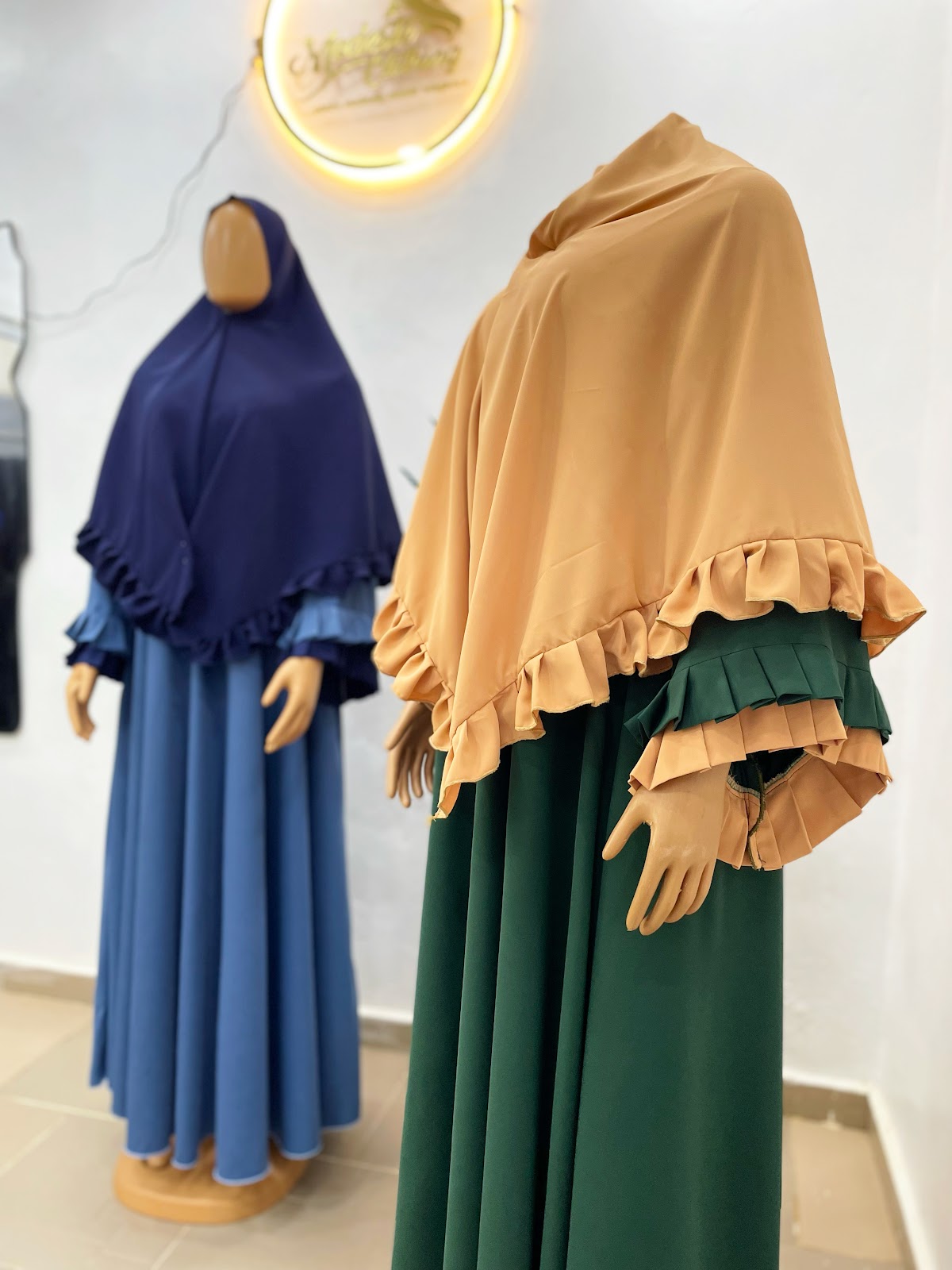 Modeste Afeefa ruffled khimar and matching dress set
