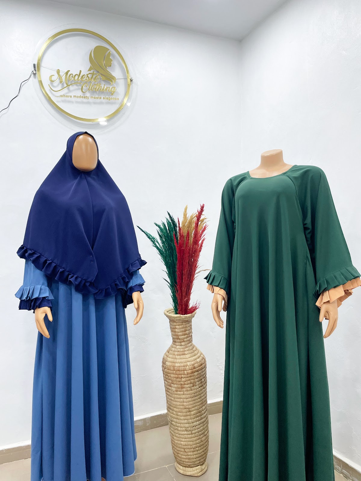 Modeste Afeefa frill set and round-neck dress